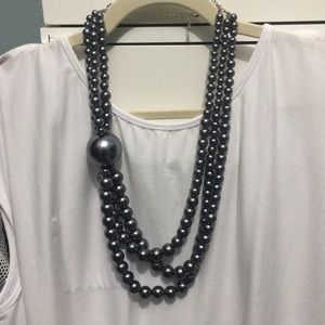 Blue beaded necklace